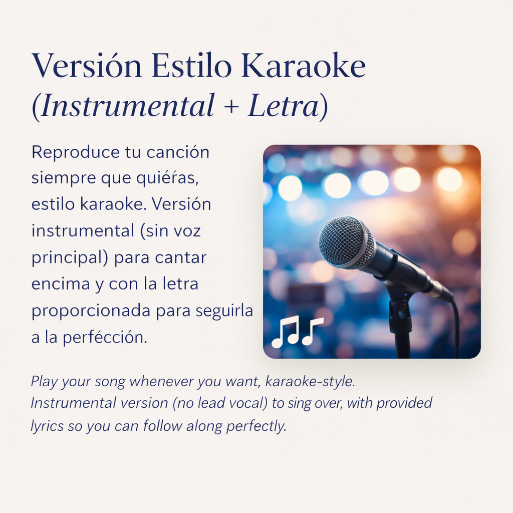 Versión Karaoke / Instrumental (Tu Misma Canción Personalizada)
